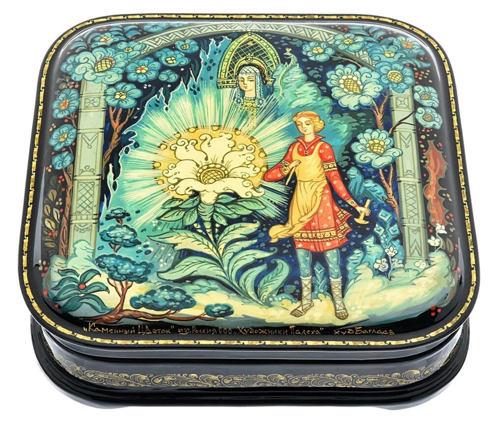 Лаковая миниатюра Федоскино Палех