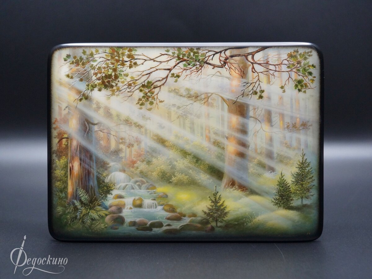 Шкатулка лаковая Федоскино 1960