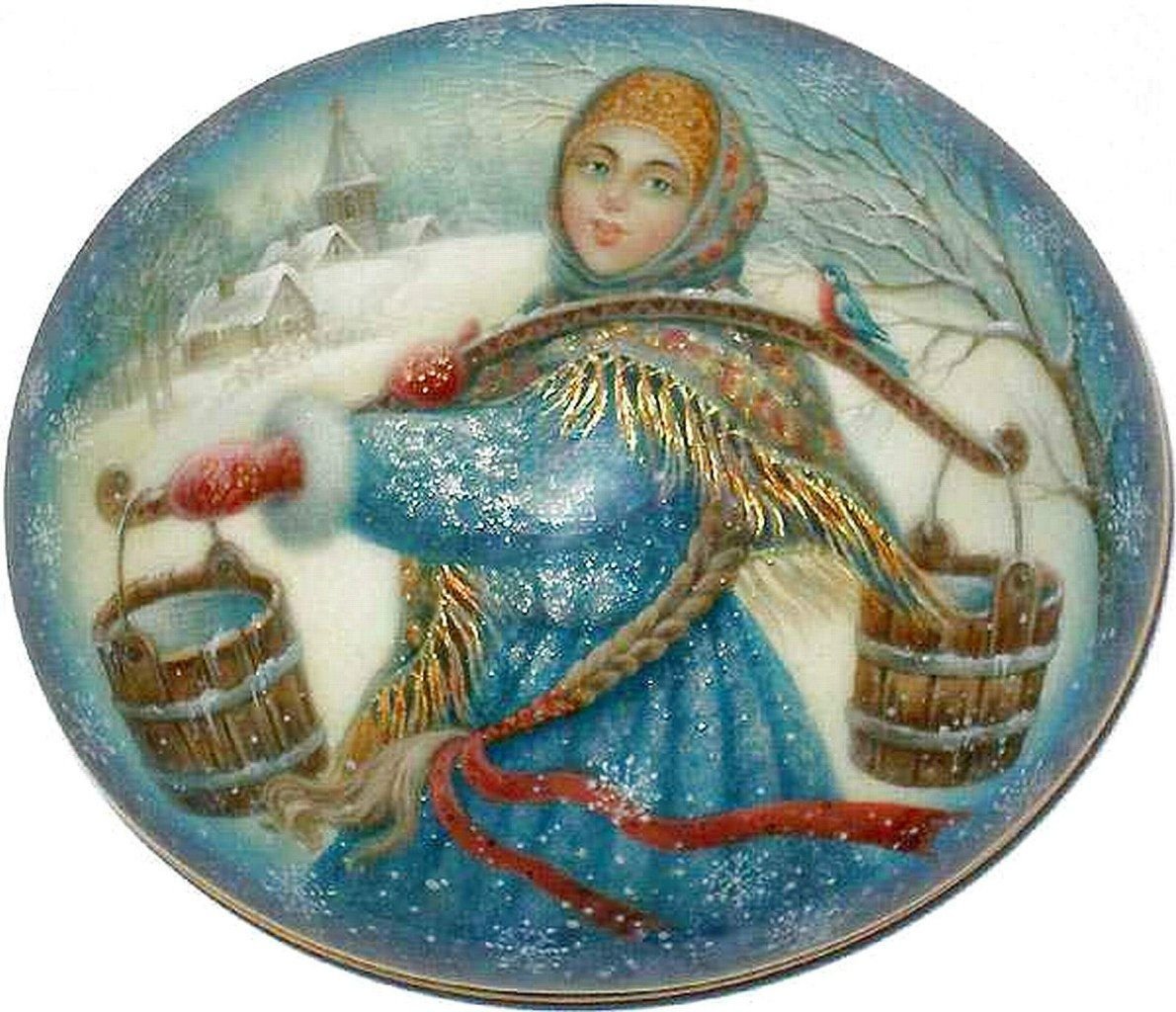 Федоскино чаепитие лаковая миниатюра