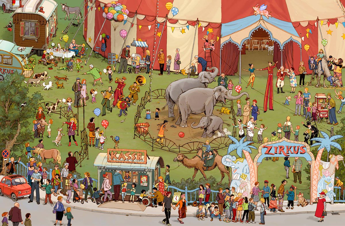 Комната с множеством деталей