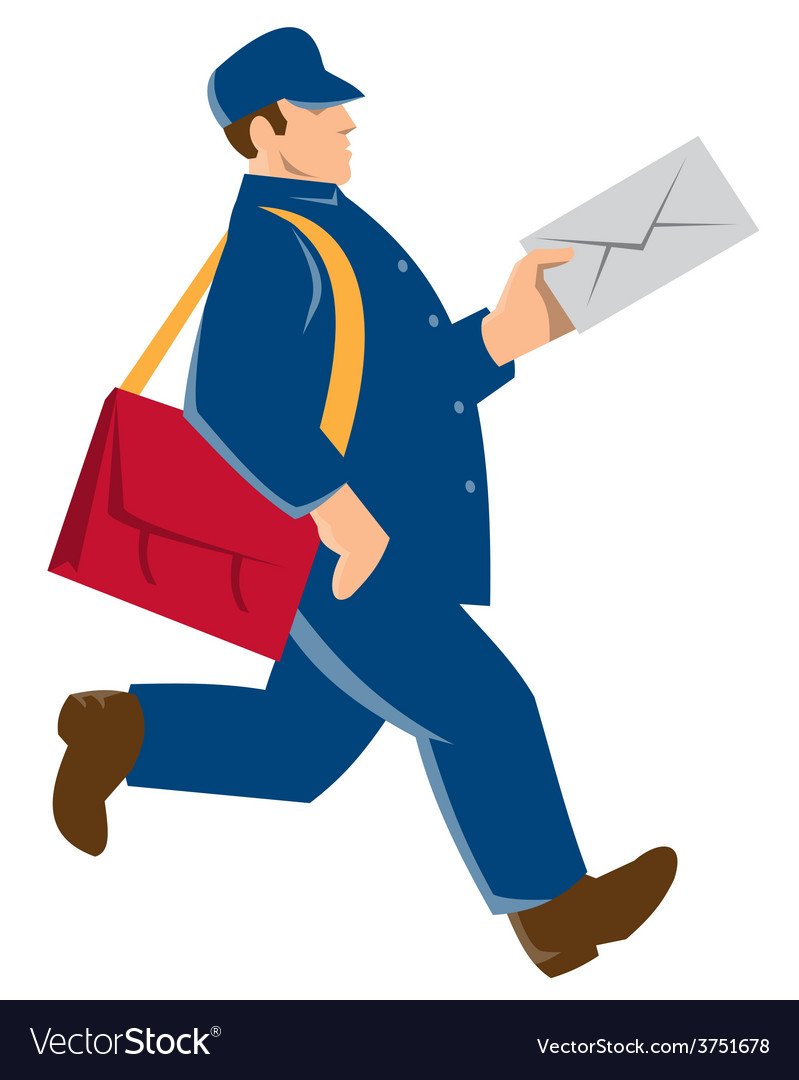 Почтальон с конвертом