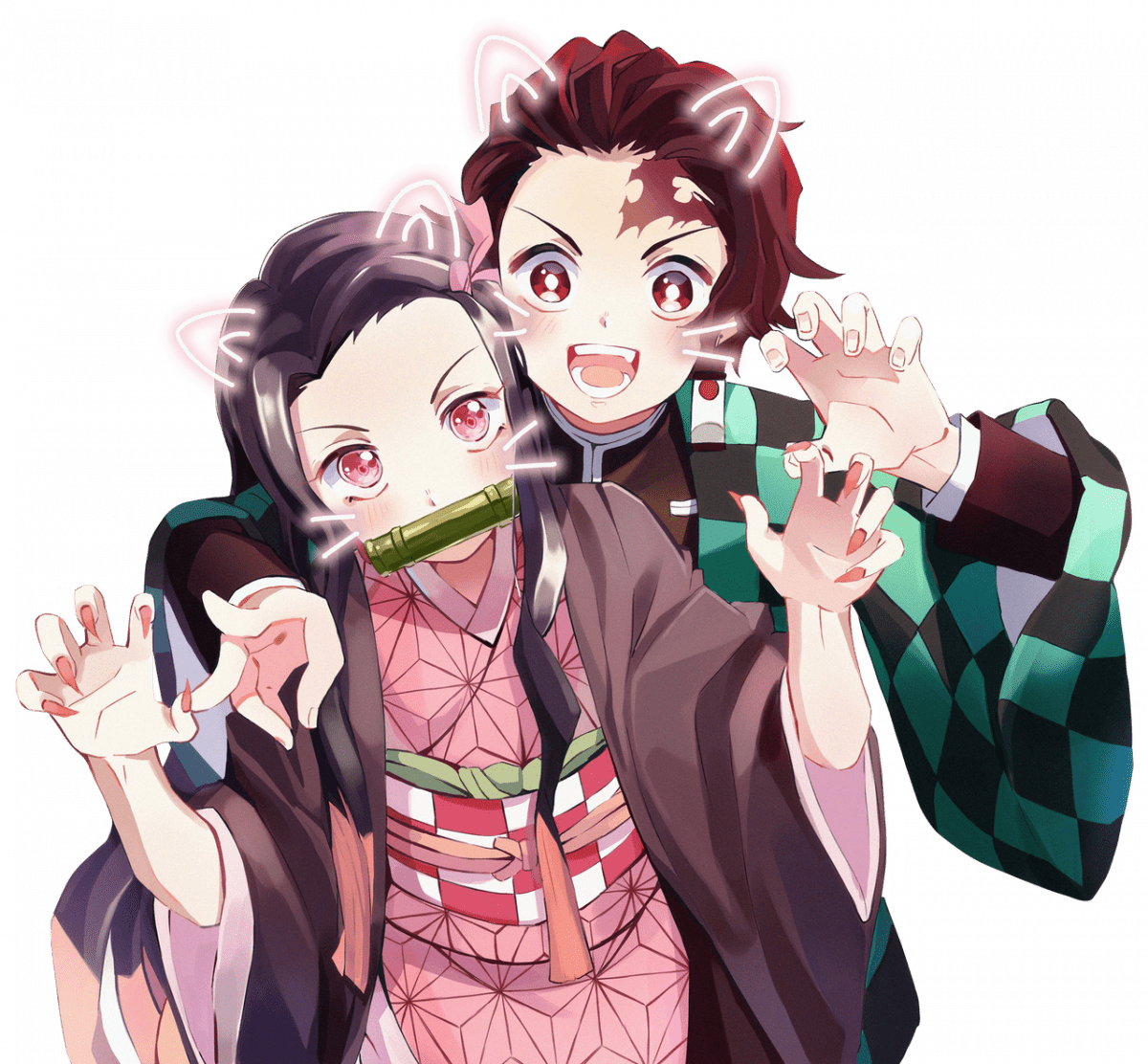 Тандзиро Камадо улыбается