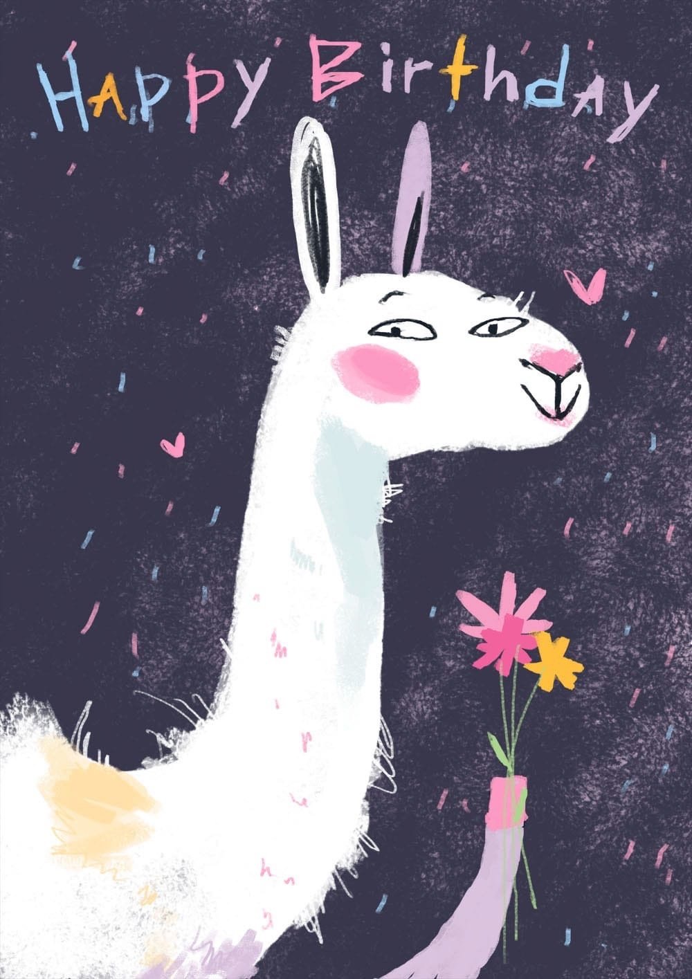 Аппликация лама на пальцах