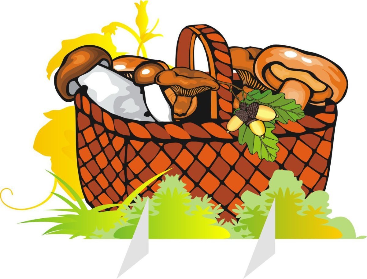 Корзина с грибочками для детей