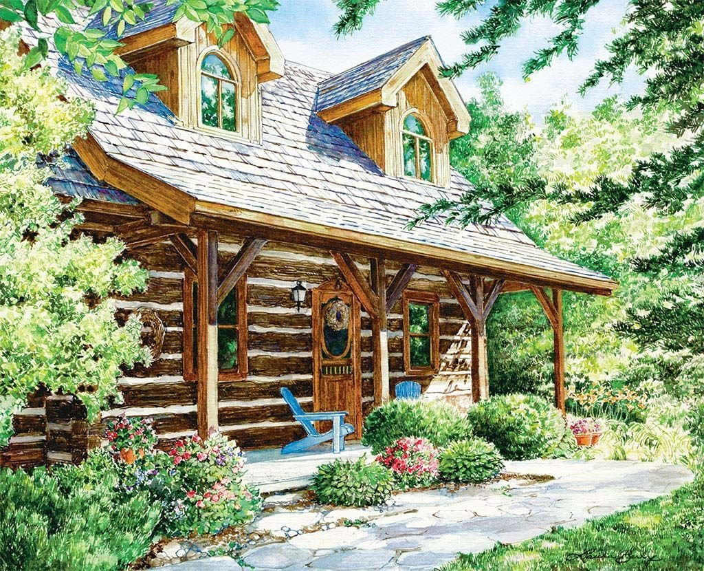 Деревянные дома в живописи