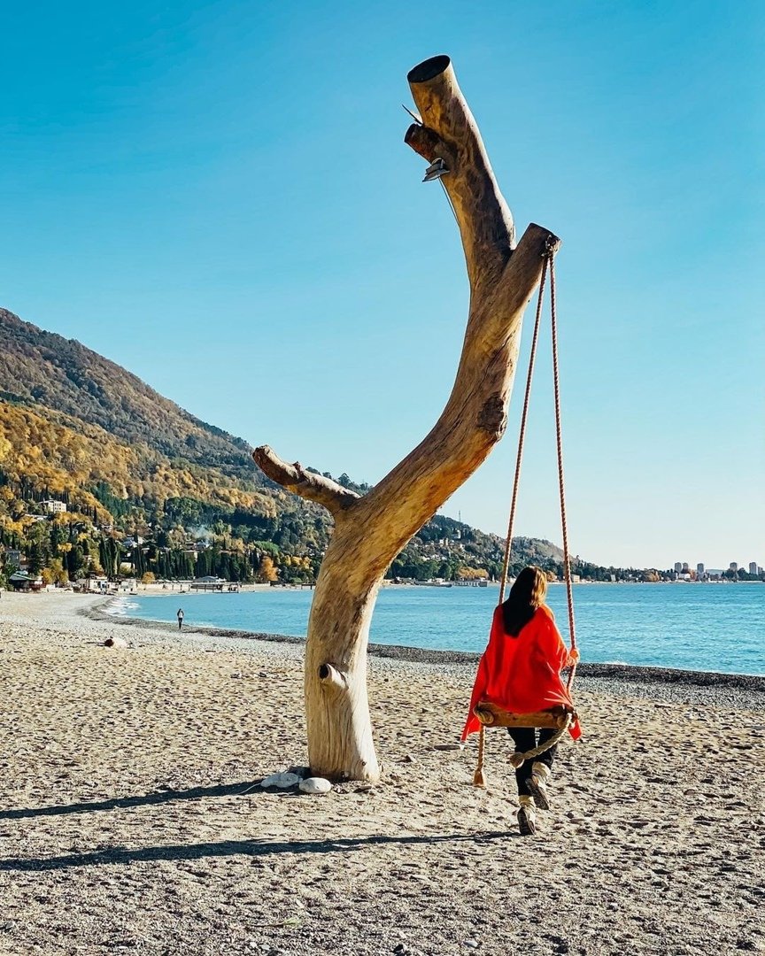 Качели в Гаграх смотровая площадка