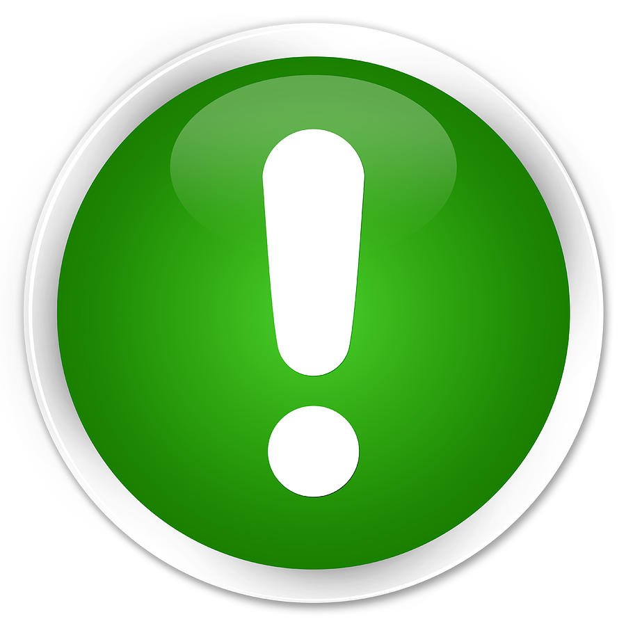Восклицательный знак зеленый