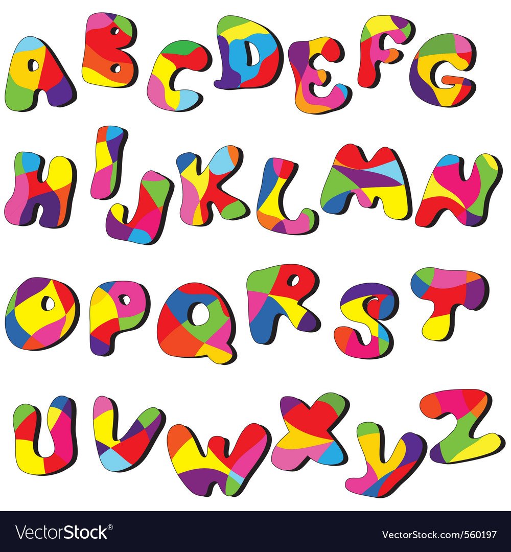 Радужные буквы алфавит