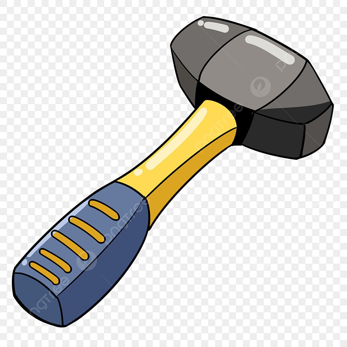 Молоток в мультяшном стиле