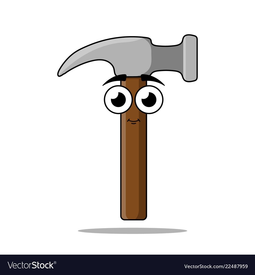 Молоток и гвозди вектор