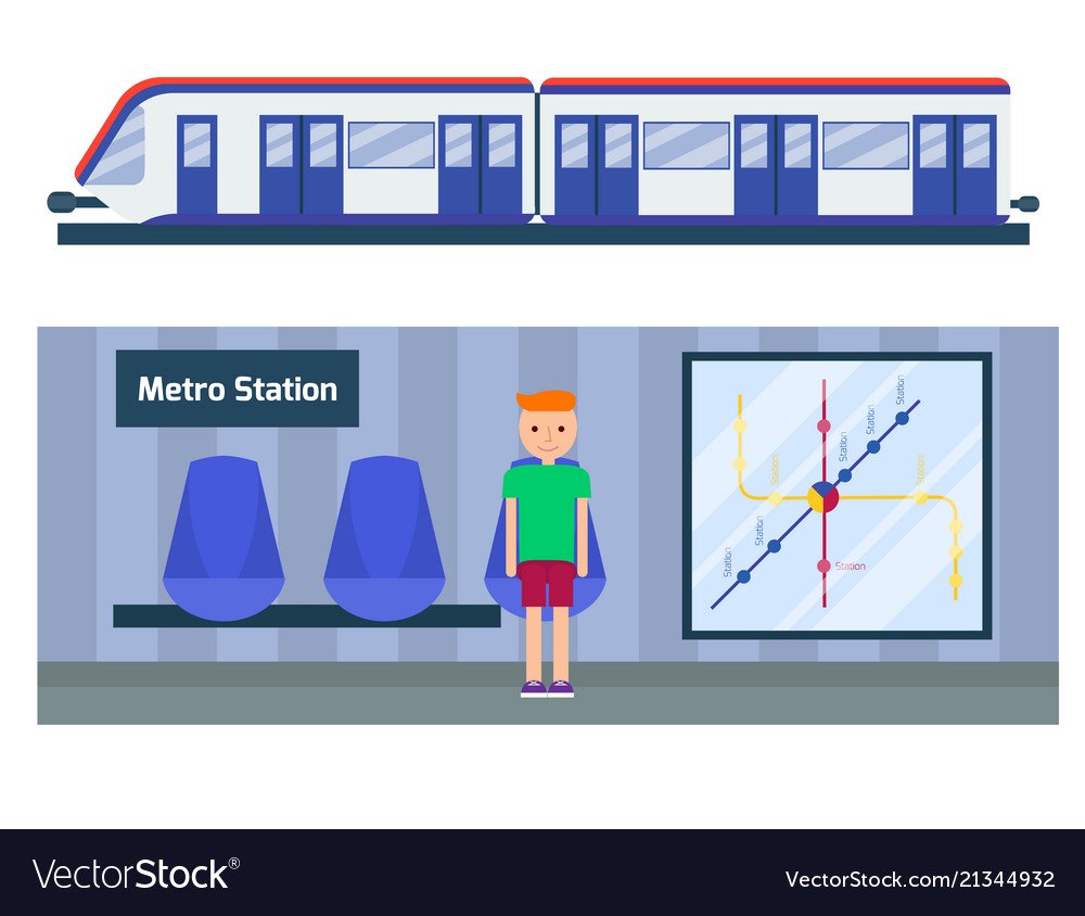 Номерной вагон метро вид сбоку