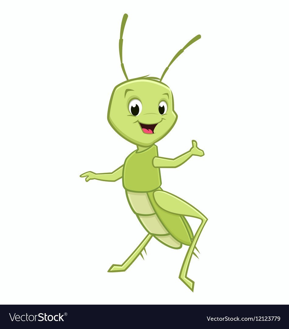 Кузнечик играет на скрипке