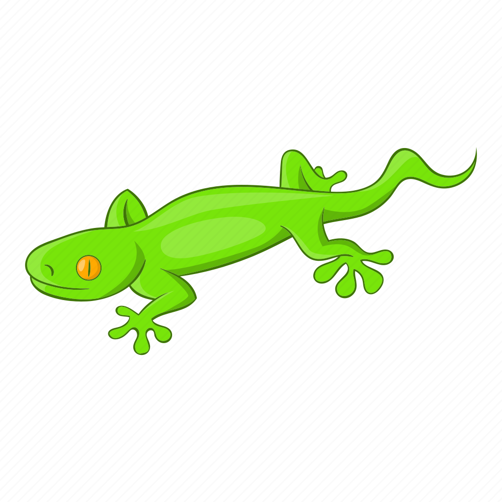 Ящерица в мультяшном стиле