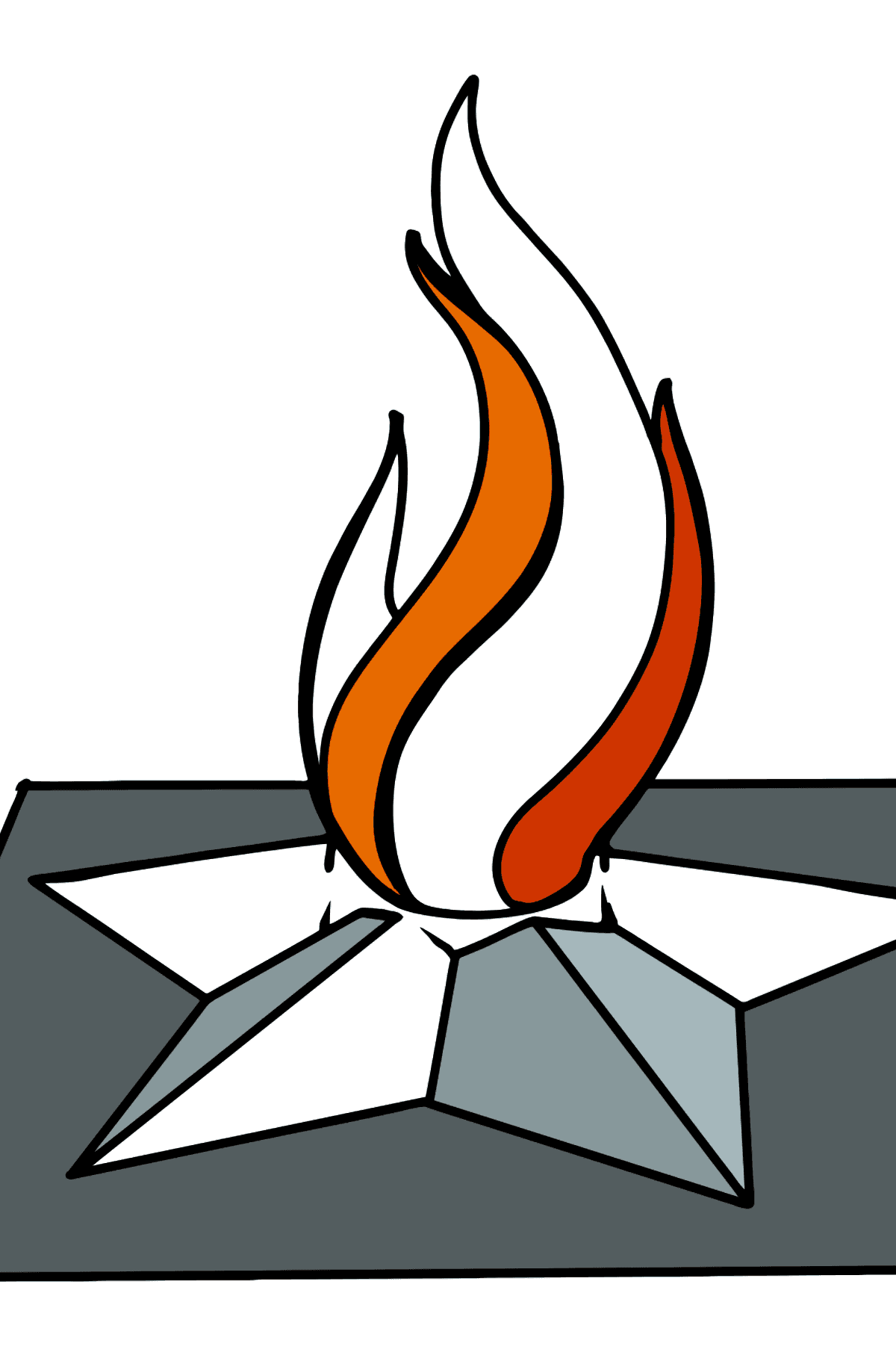 Вечный огонь картинка шаблон