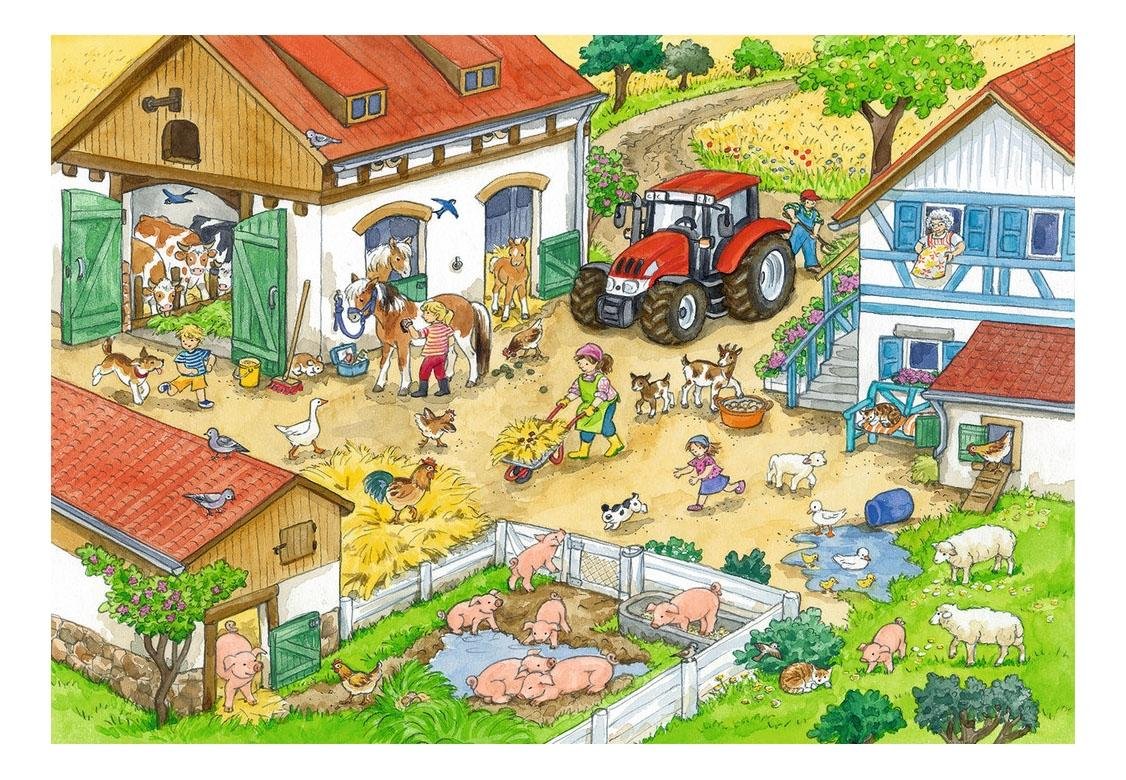 Набор пазлов Ravensburger день на ферме