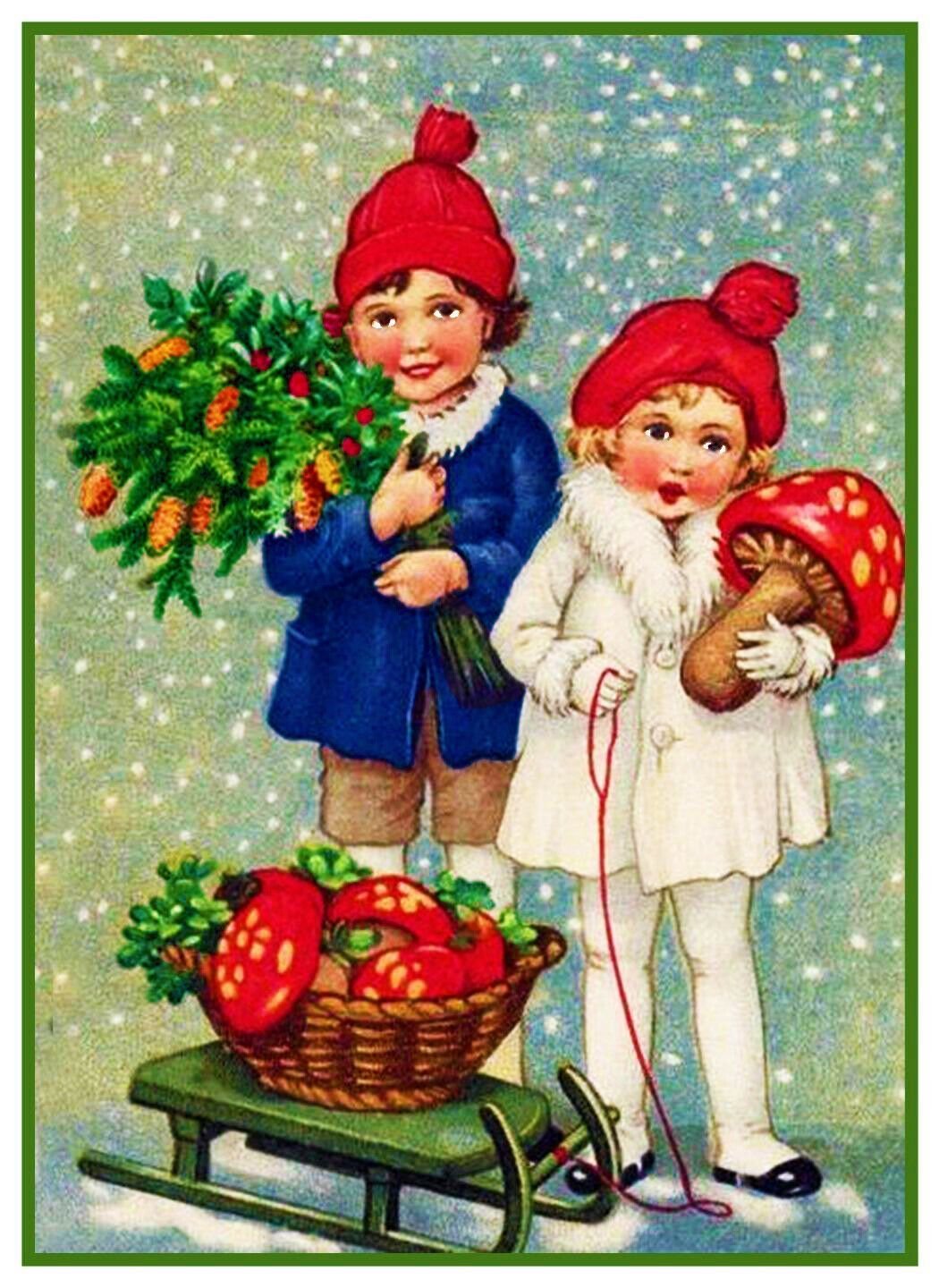 Новый год ретро иллюстрации