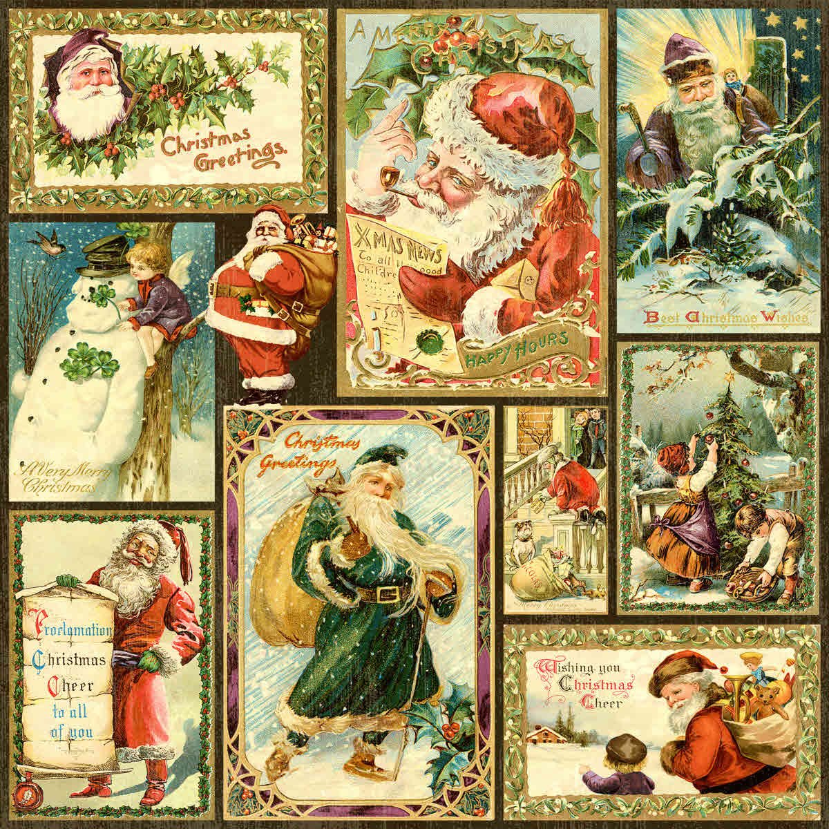 Бумага для декупажа новый год