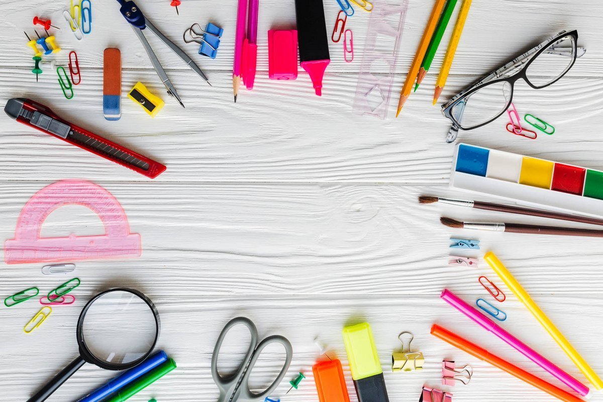 Канцтовары красивый фон