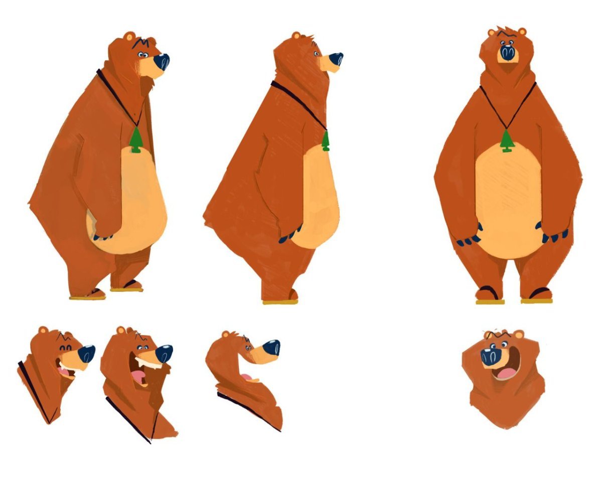 Персонаж дизайнерский медведь