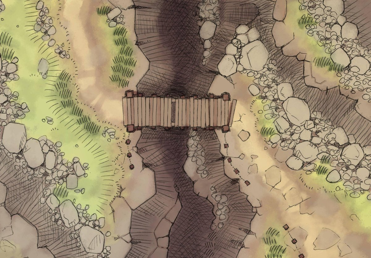 Ролл 20 ДНД Battle Map горы