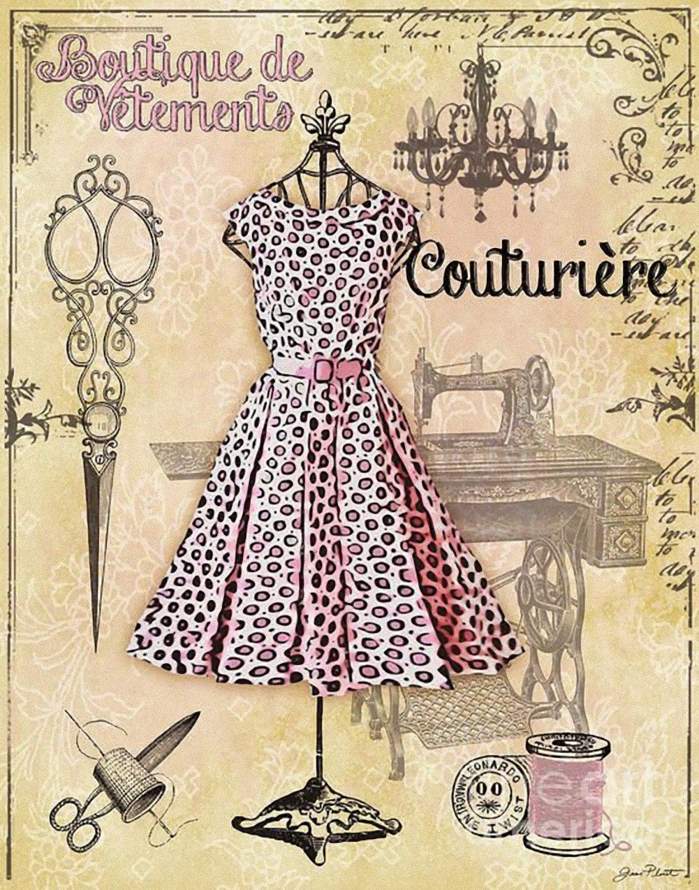 Винтажная мода для декупажа