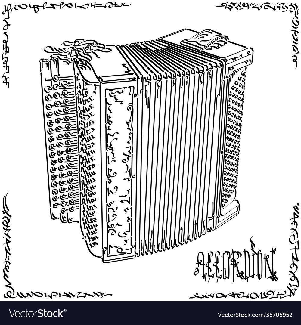 Гармошка раскраска