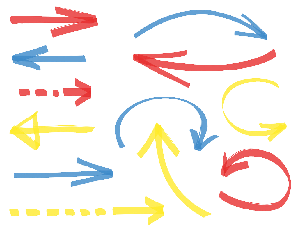 Стрелочка маркером