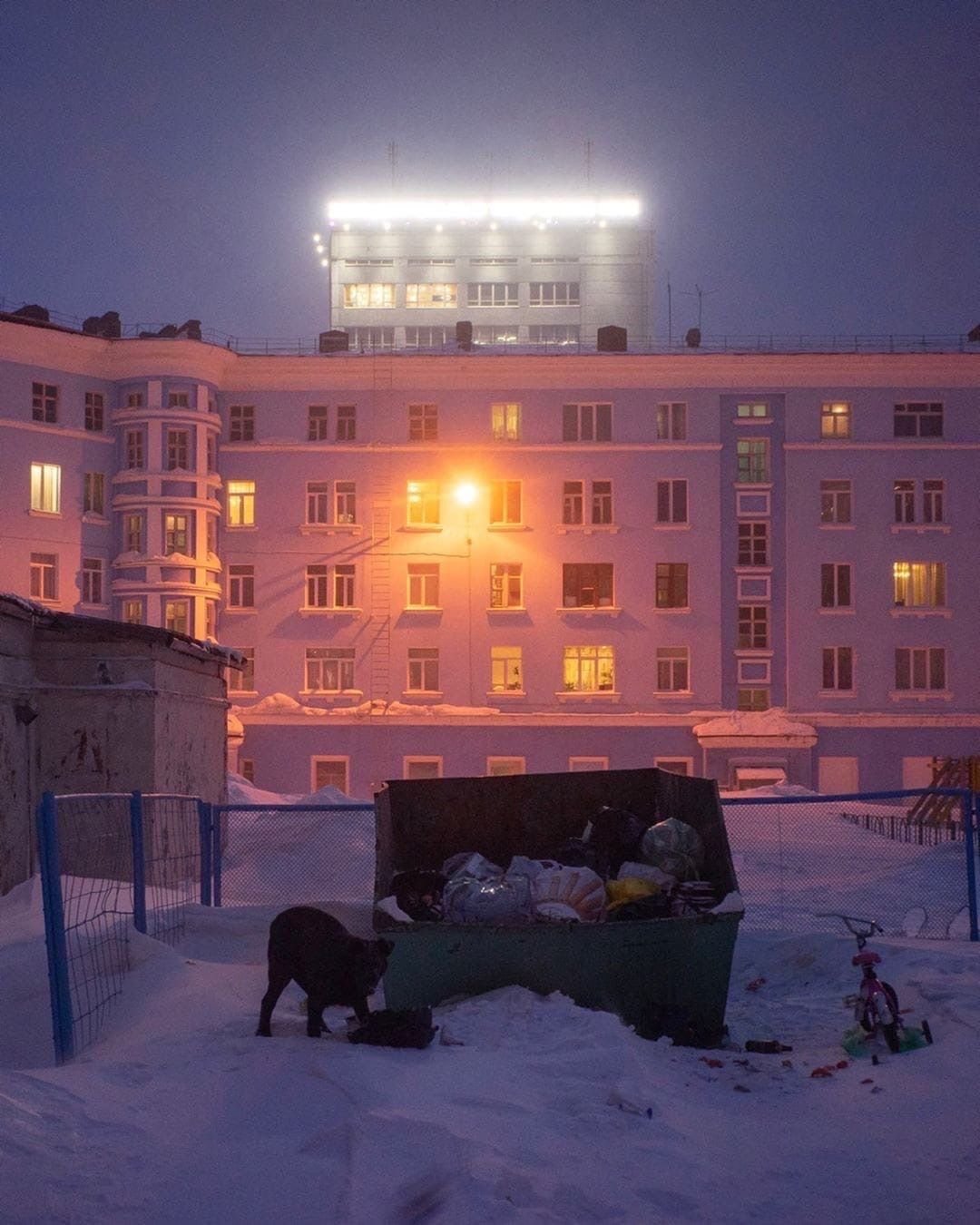 Полярная ночь в Норильске