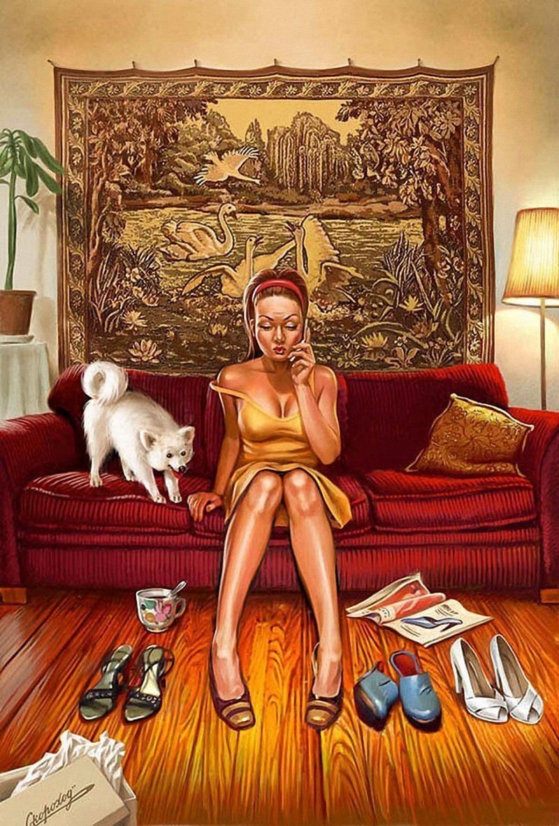 Советские плакаты с девушками