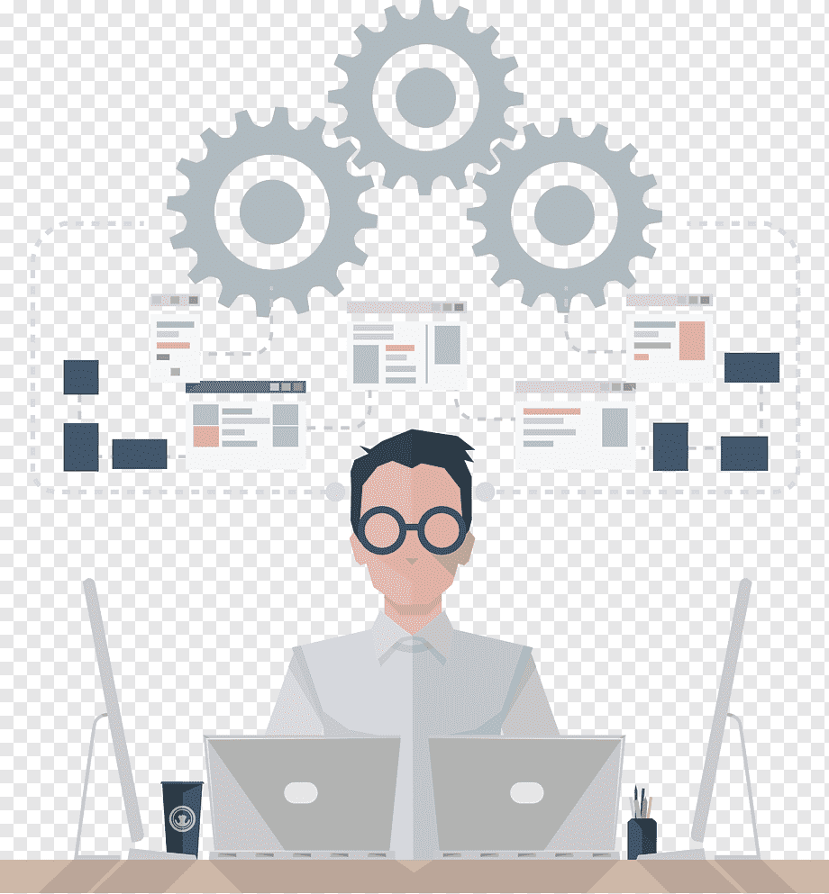 Менеджмент на прозрачном фоне