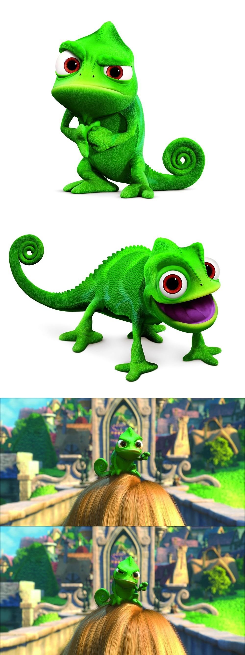 Друг Рапунцель хамелеон