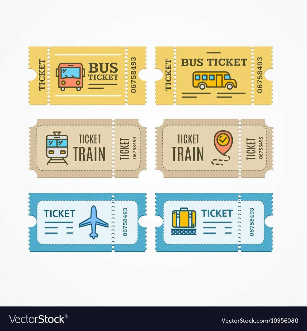 Билет черно белый макет