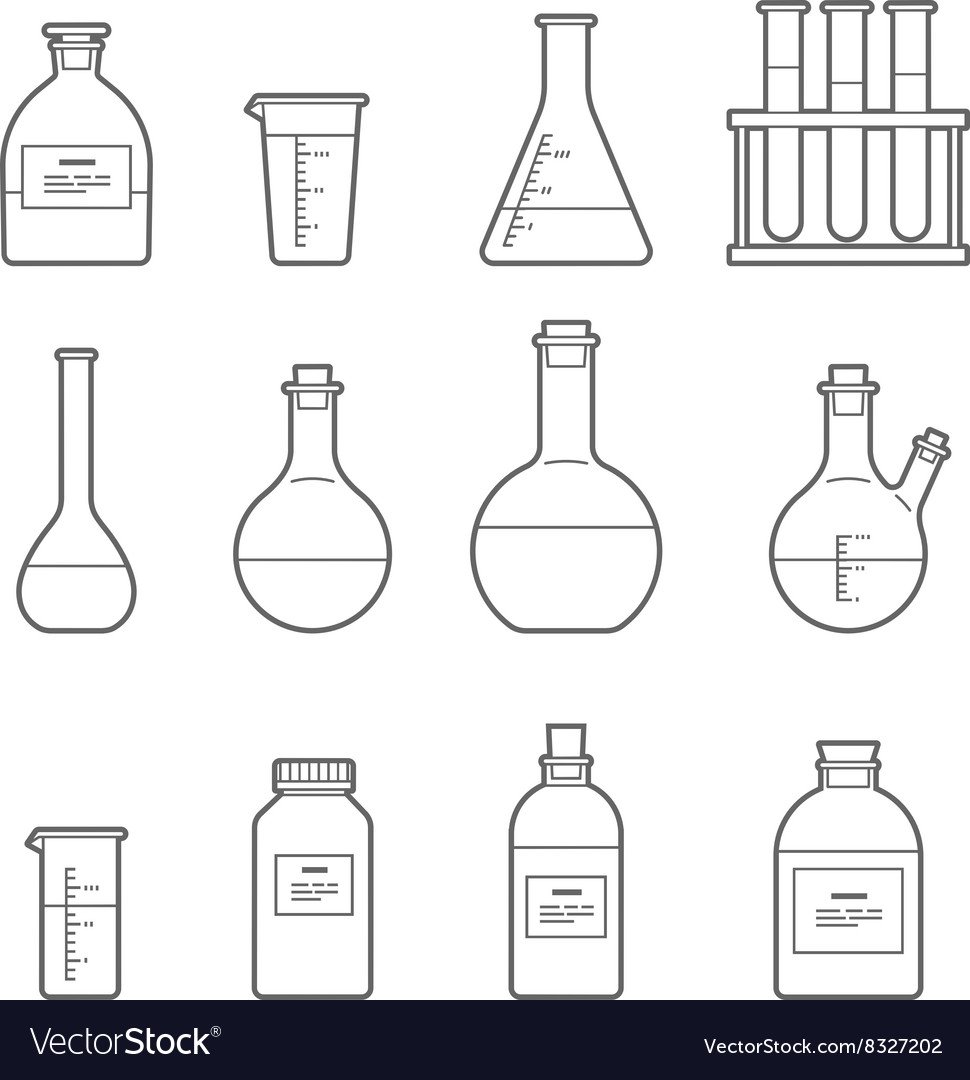 Химическая посуда схема склянки