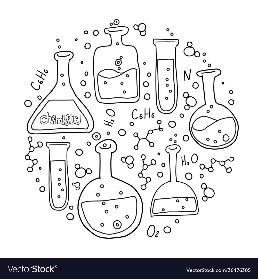 Рисунки по химии чб