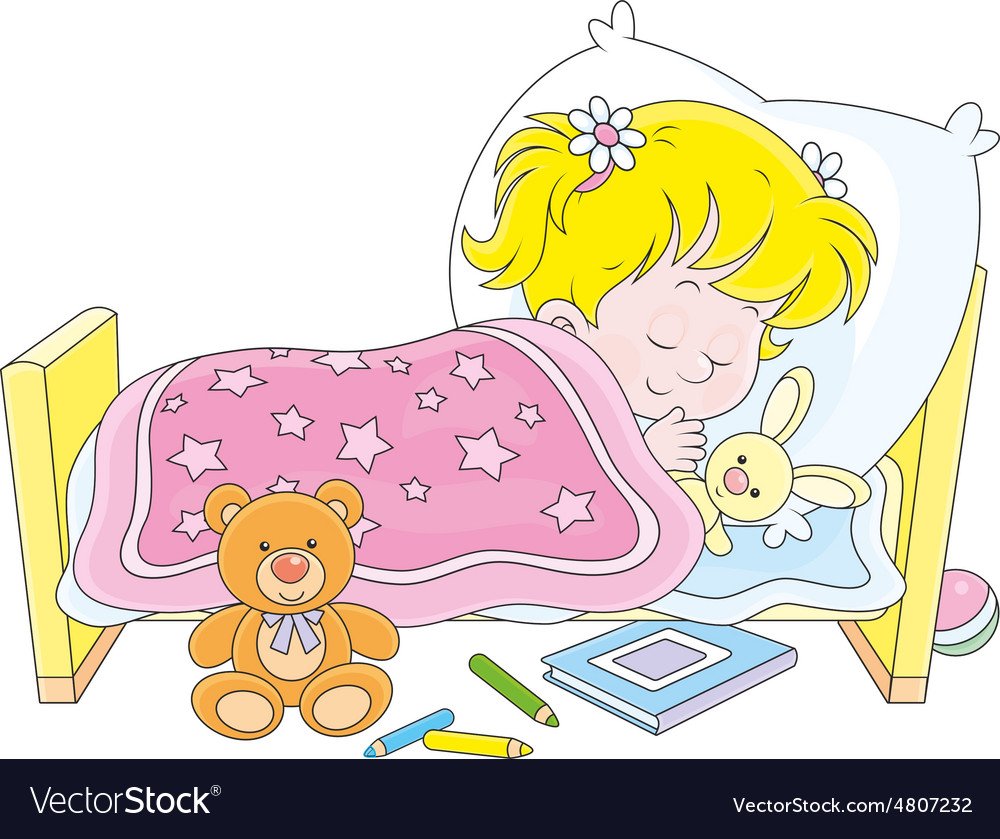 Девочка спит в детском саду для детей