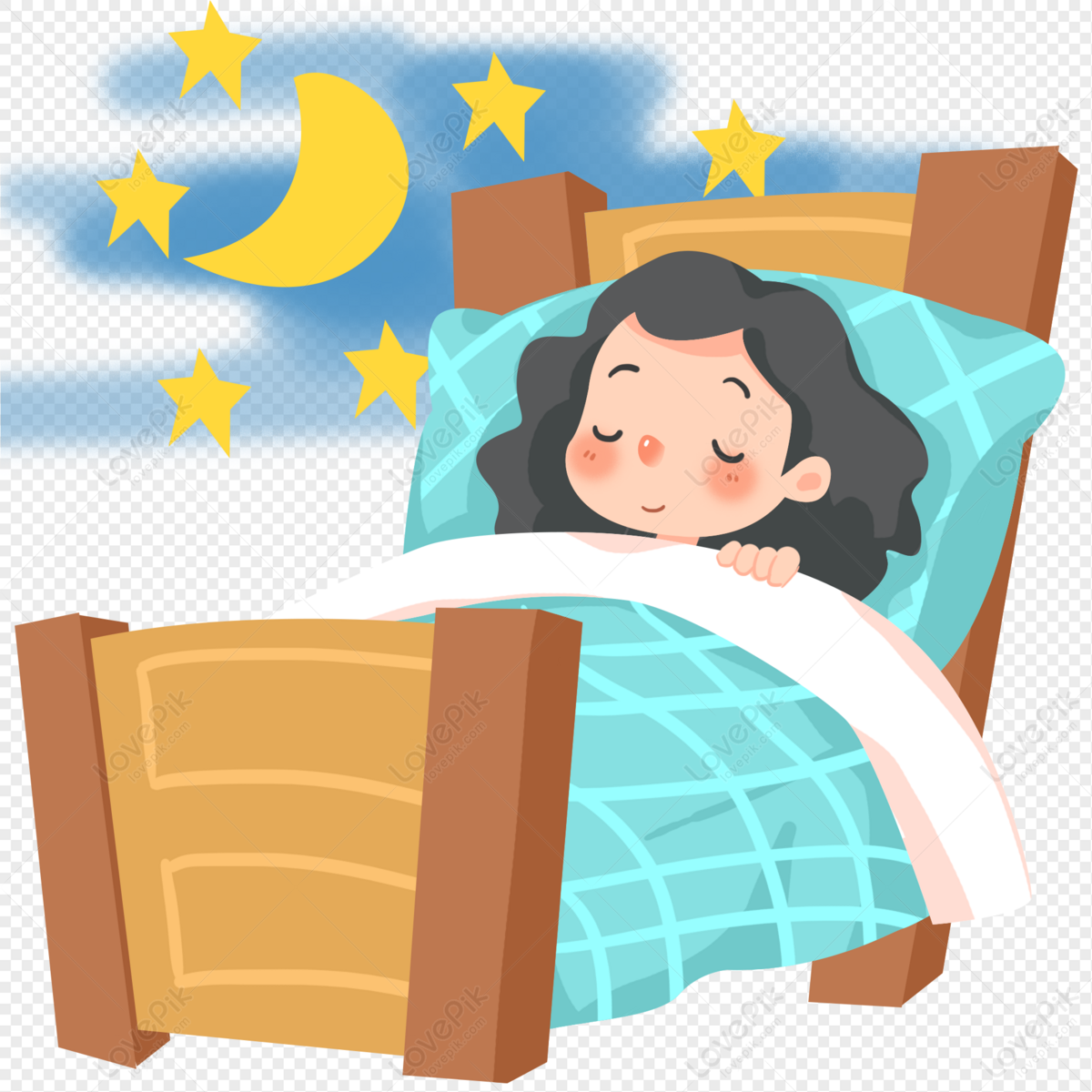 Девочка спит мультяшная