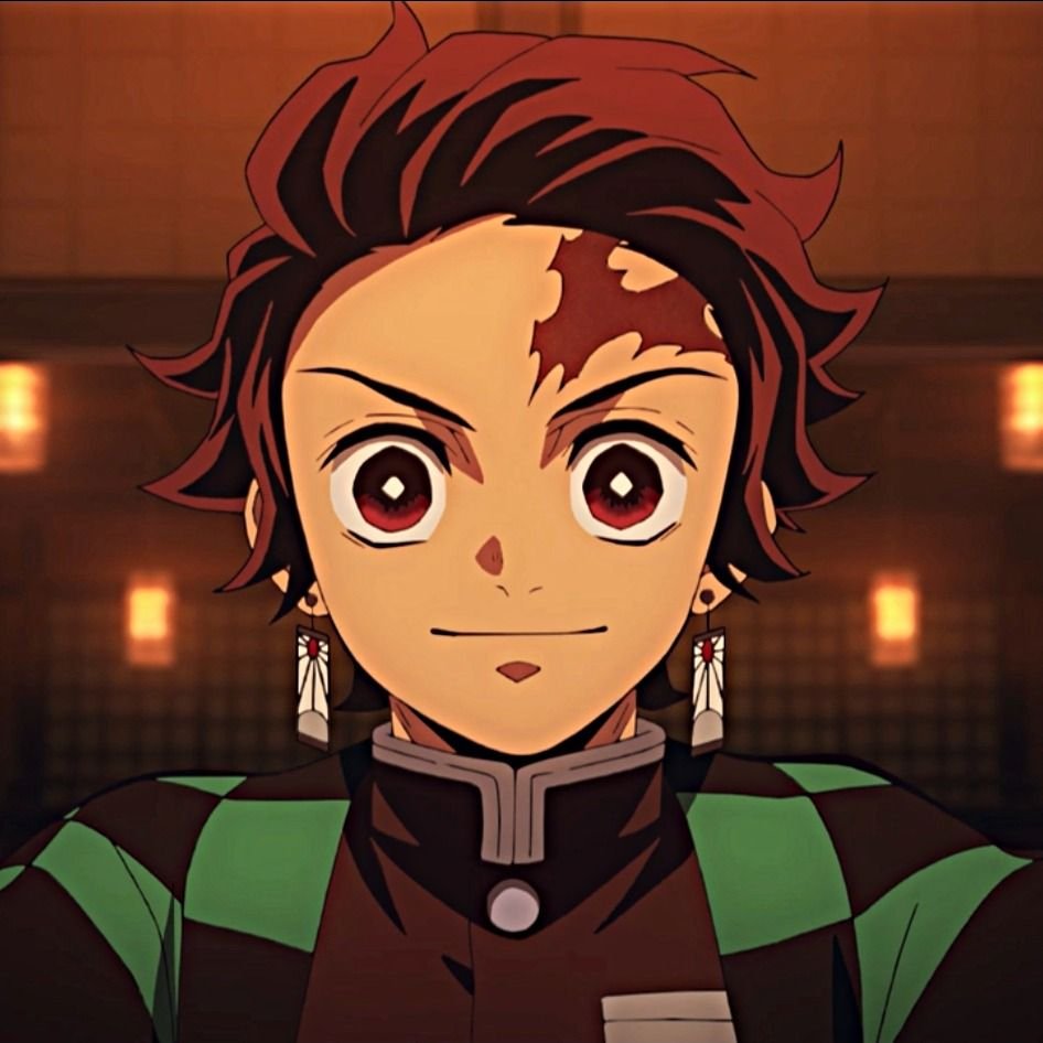 Тандзиро Камадо с улыбкой