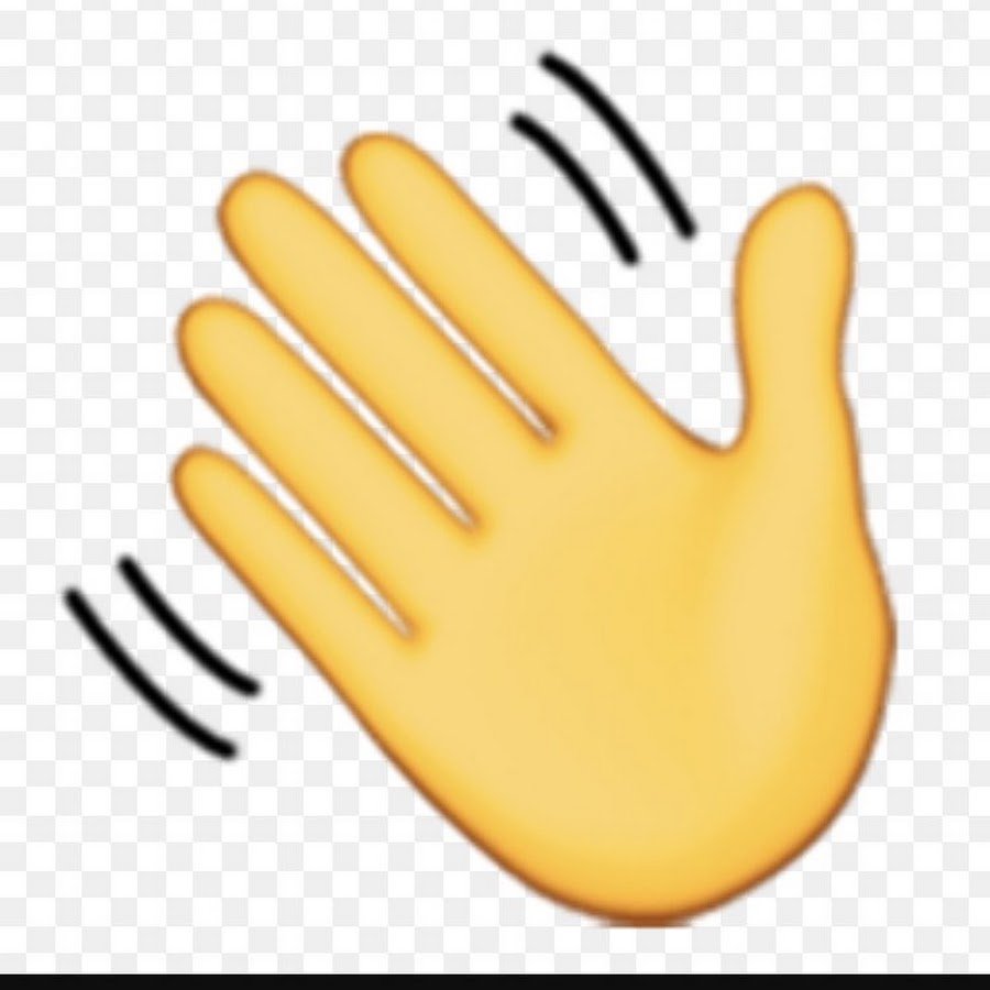 Смайлик машет рукой