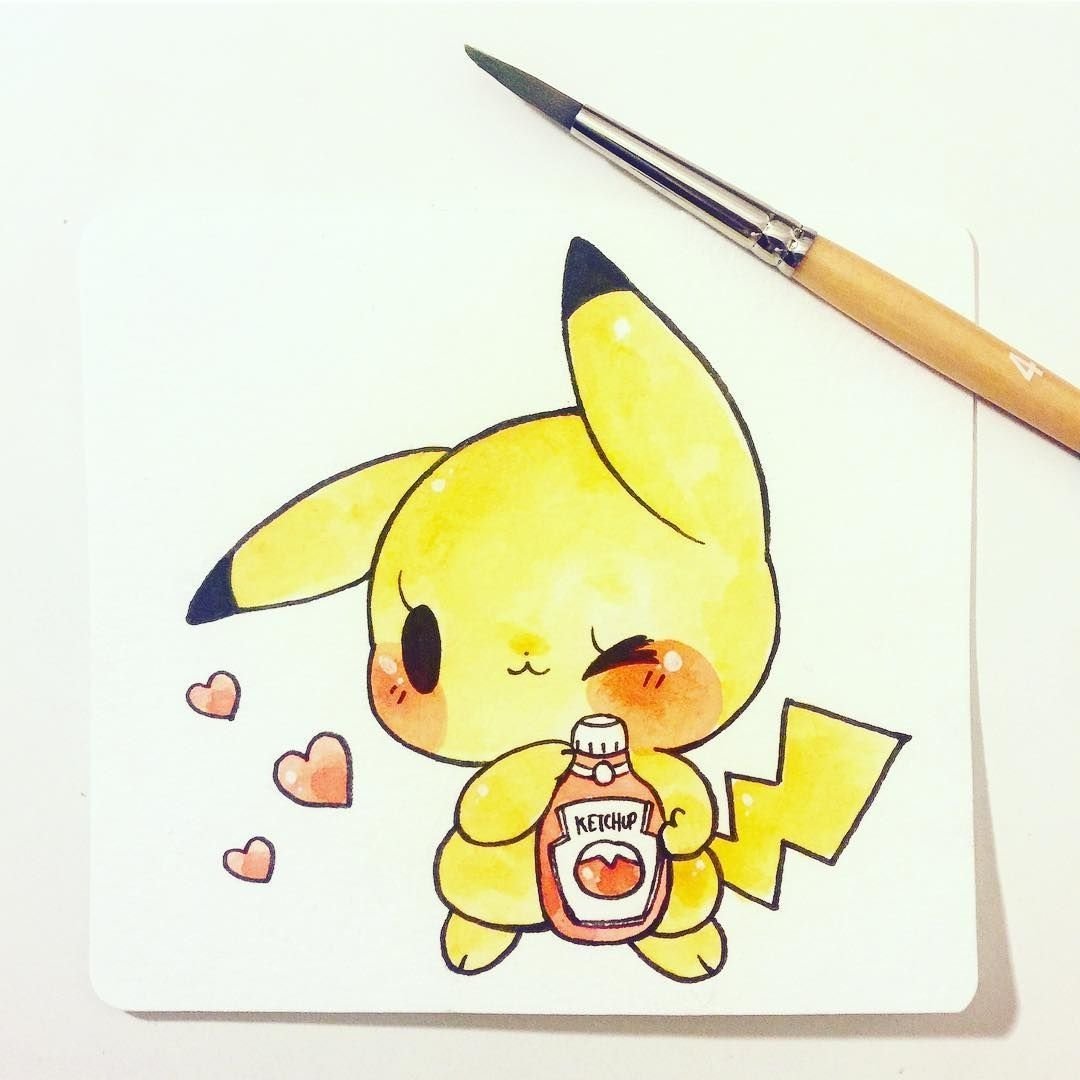 Аниме покемоны Пикачу для срисовки