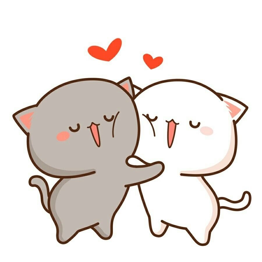 Кот отпихивает лапой