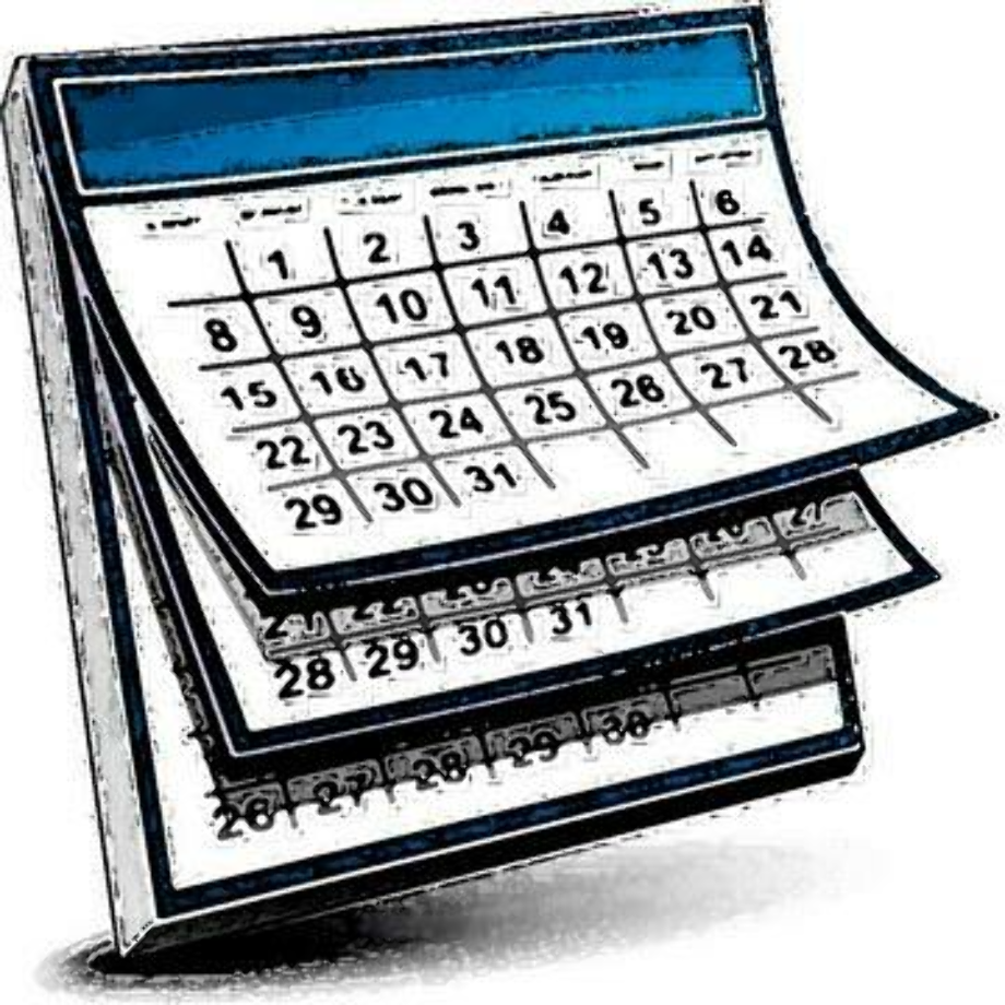 Календарь нарисованный на прозрачном фоне