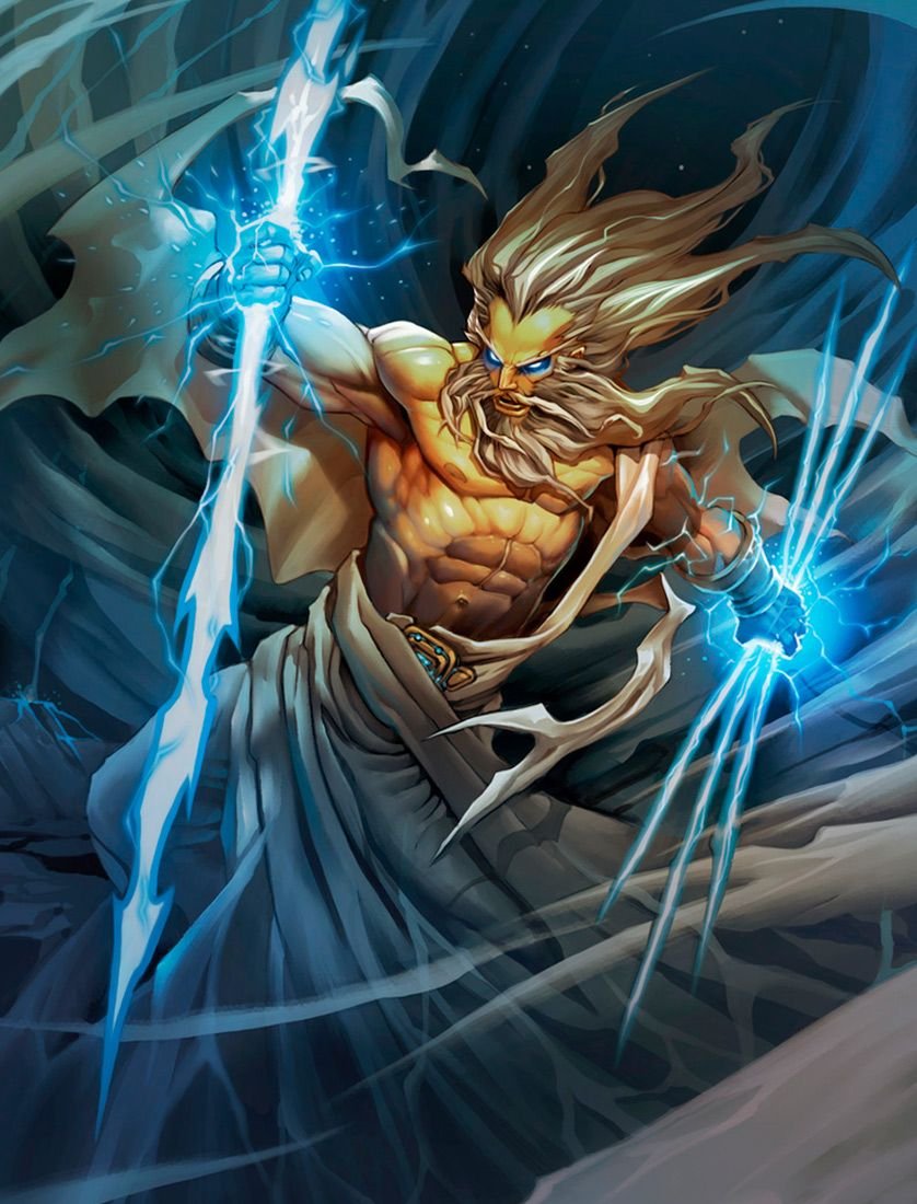 Бог Греции Зевс арт