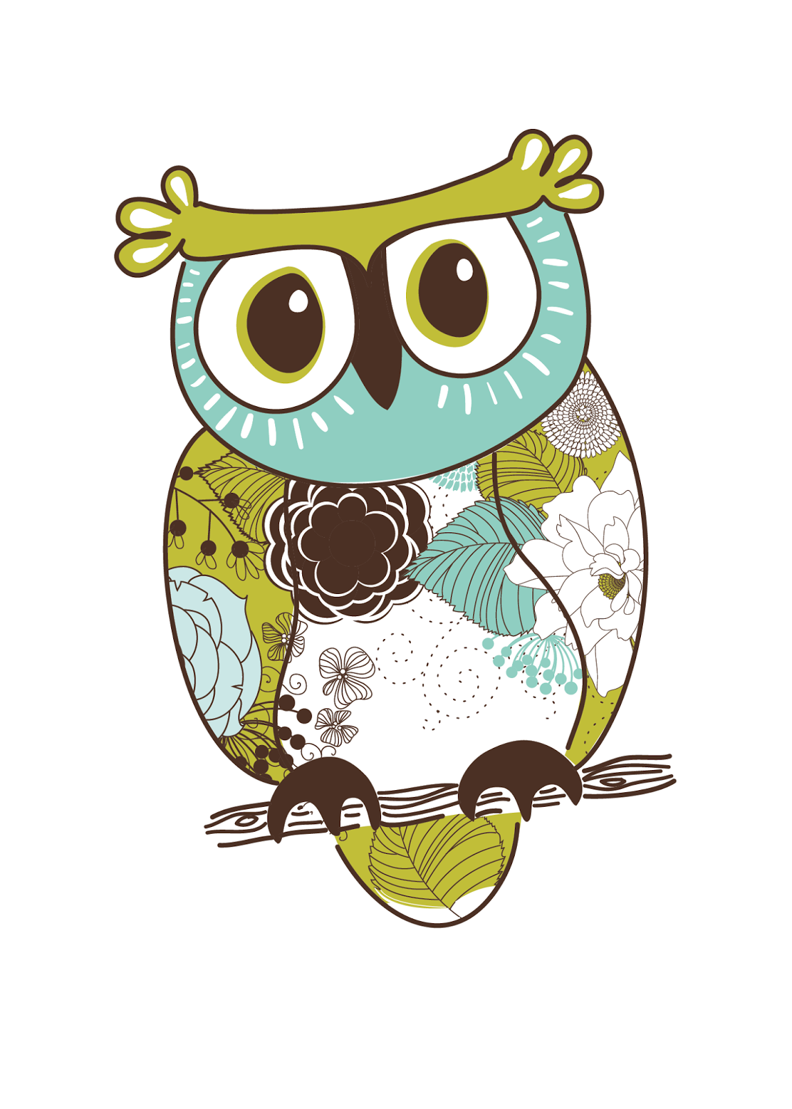 Стилизованные Совы мультяшные