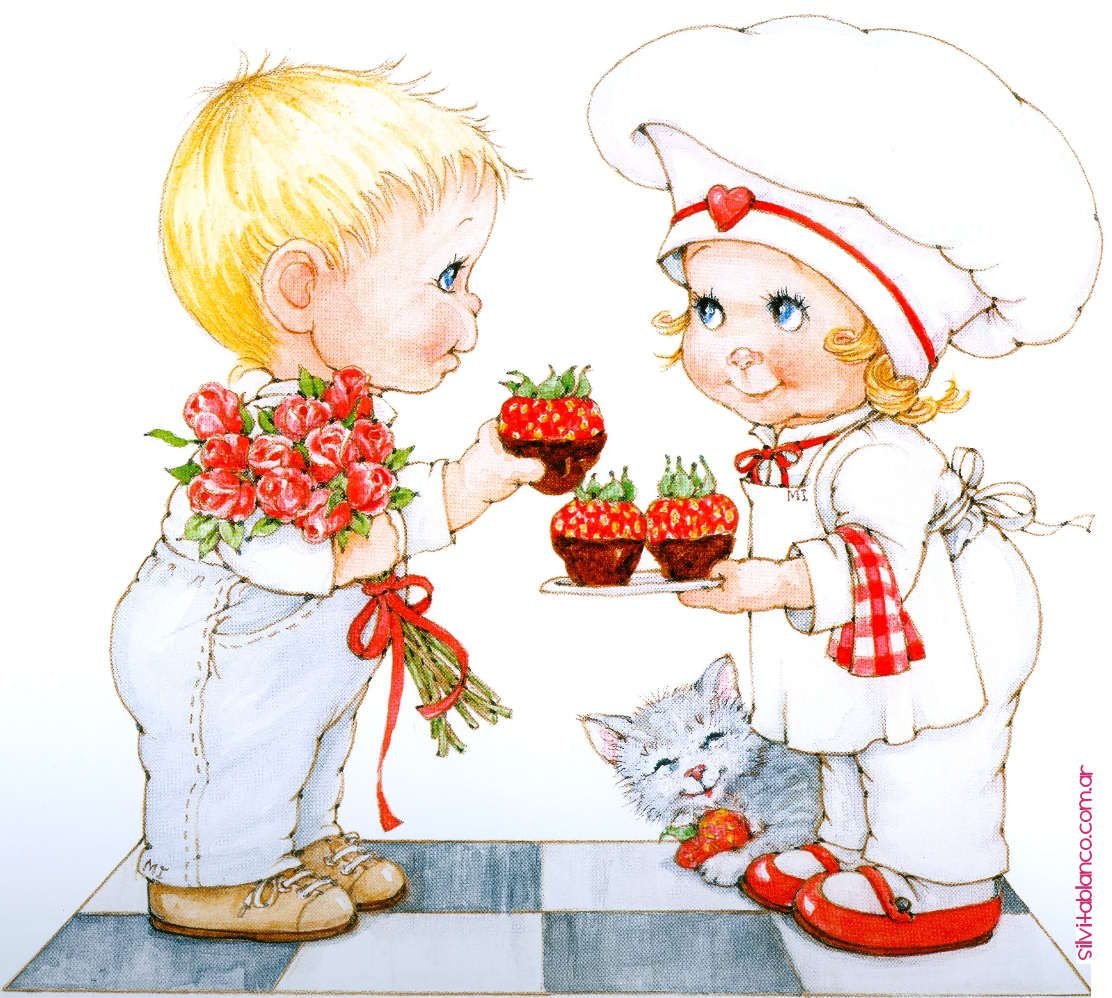 Ребенок угощает