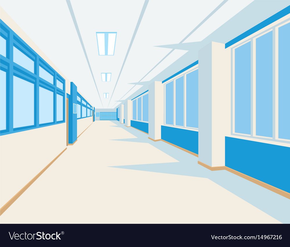 Школьный коридор вектор