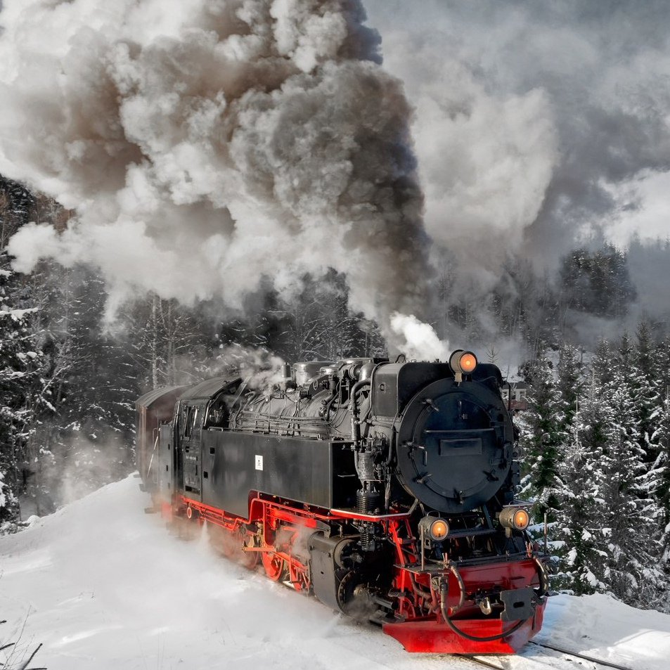 Паровоз зимой