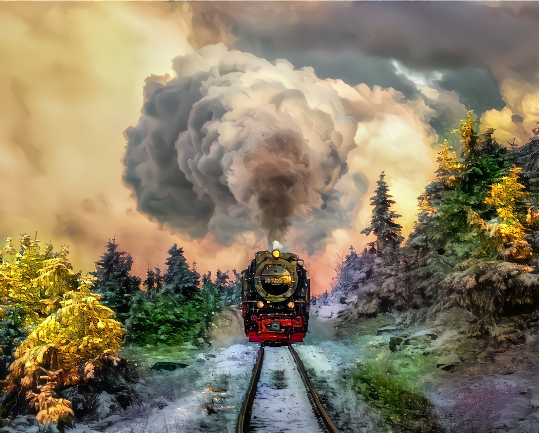 Поезд Хогвартс экспресс зима