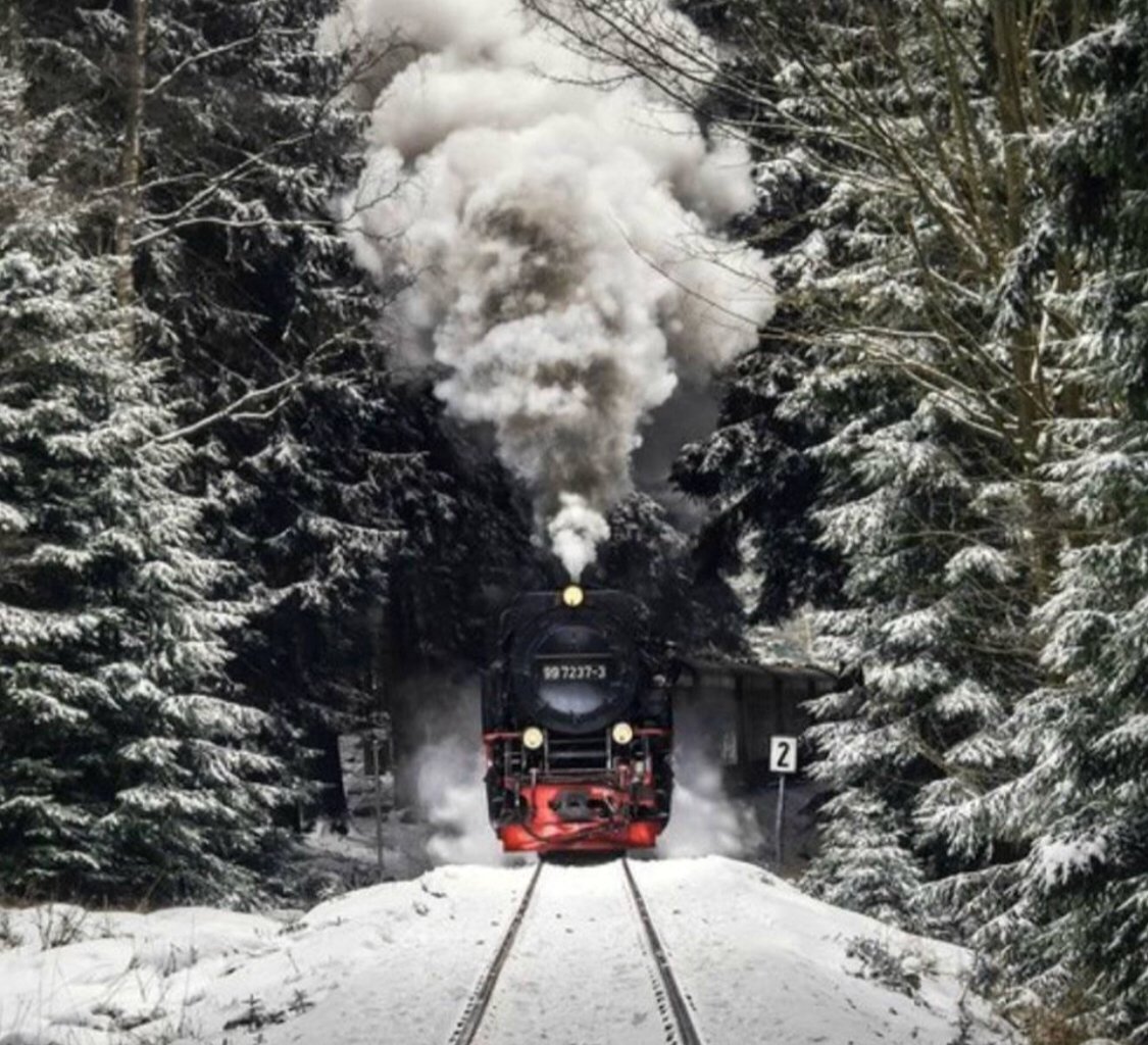 Паровоз зимой
