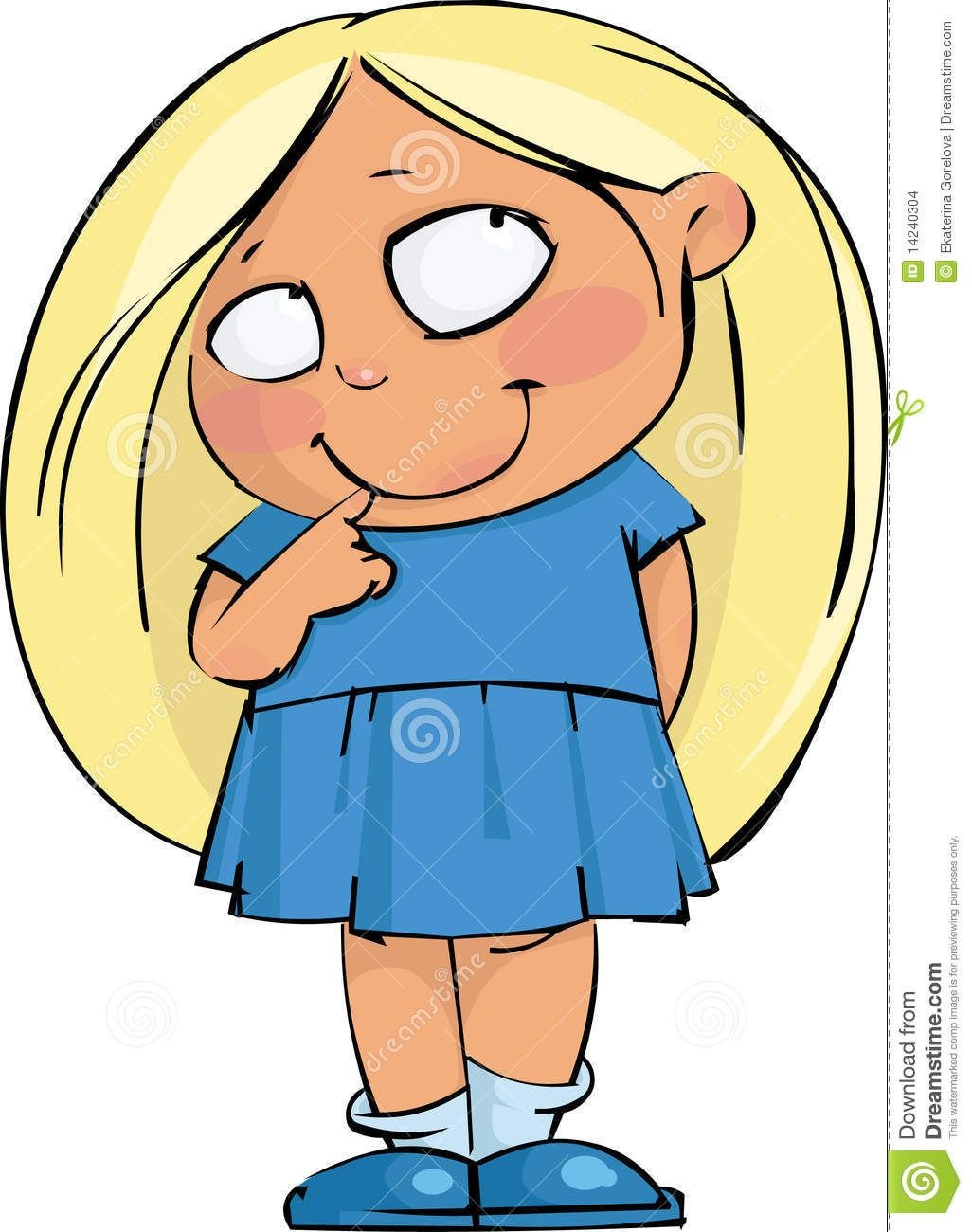 Девочка смущается