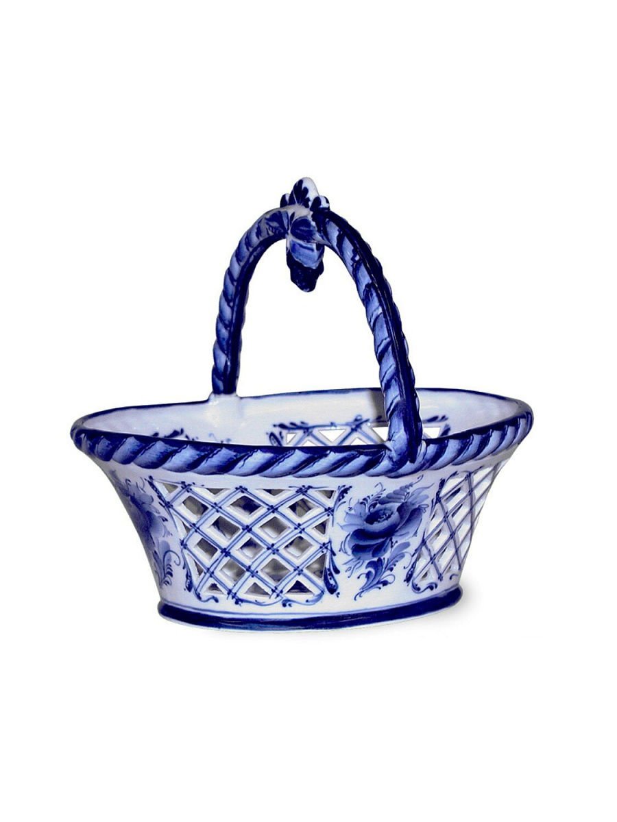 Конфетница ф.Ягодка рис.Гжель